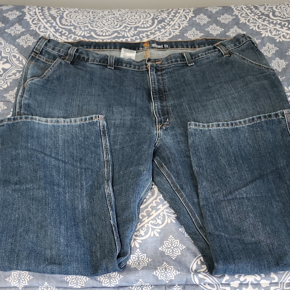 Carhartt Men's Relaxed Fit Blue Jeans 48x30
